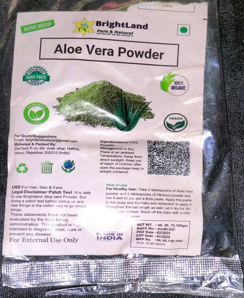 Aloe Vera Face Mask