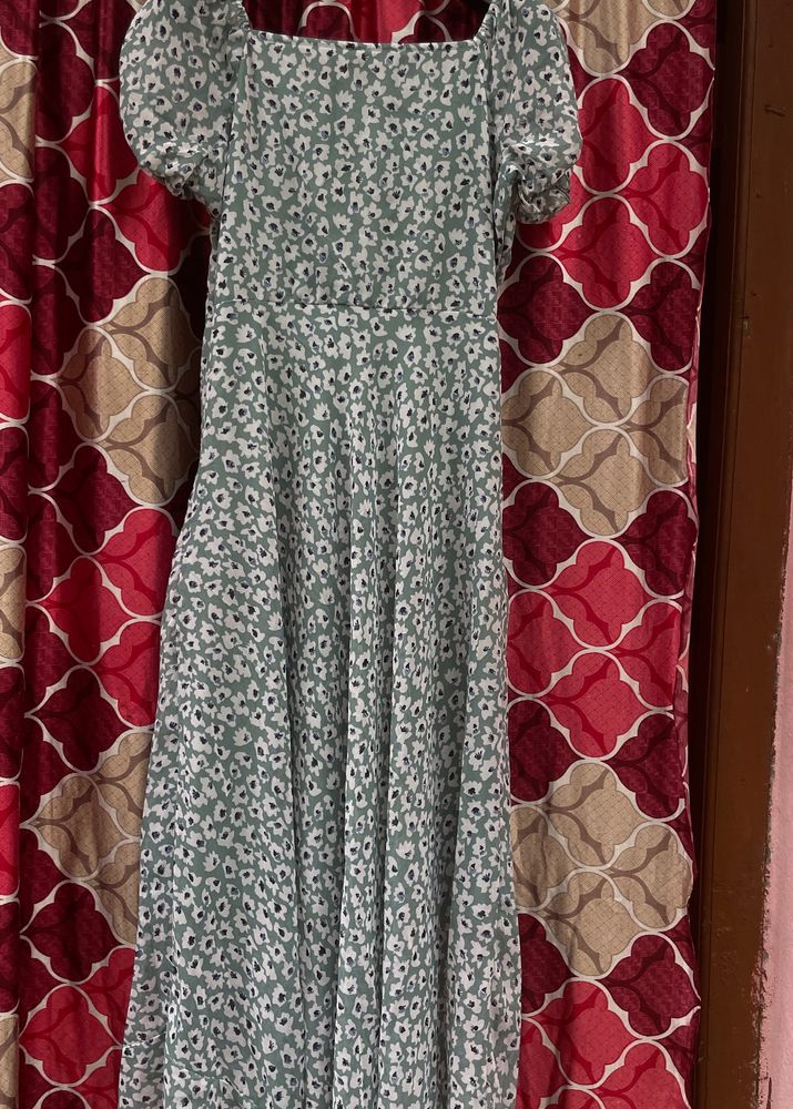 Women Fit And Flare Light Green Dress