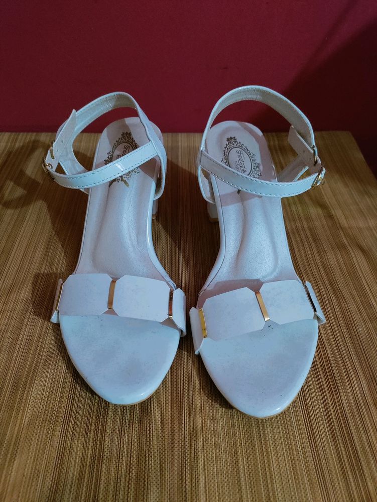 White Shoetopia Heels