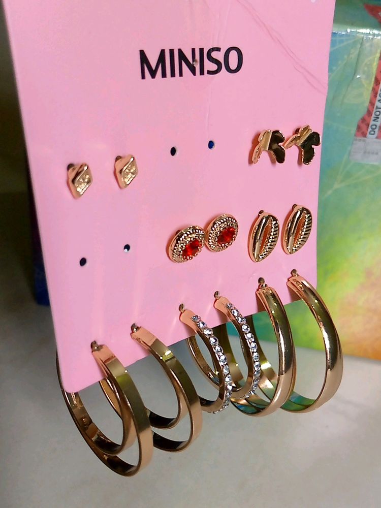 Miniso Earrings Set 🎀♥️