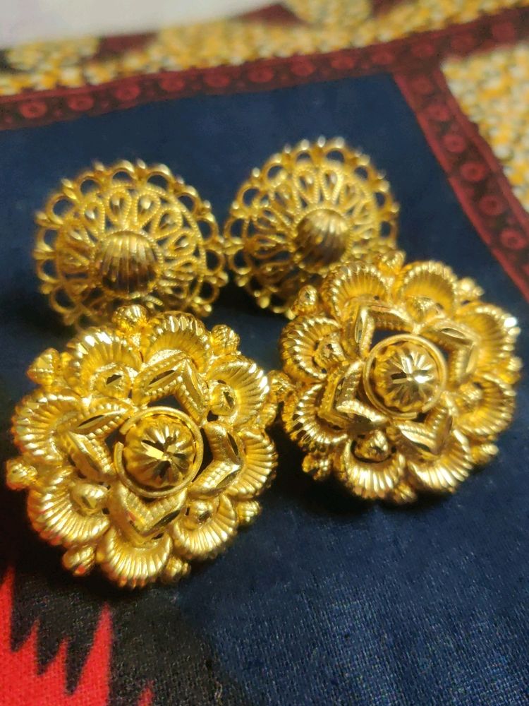 1+1 Golden Earrings New