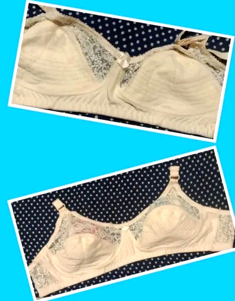 Women Non Padded Bra Cream Colour