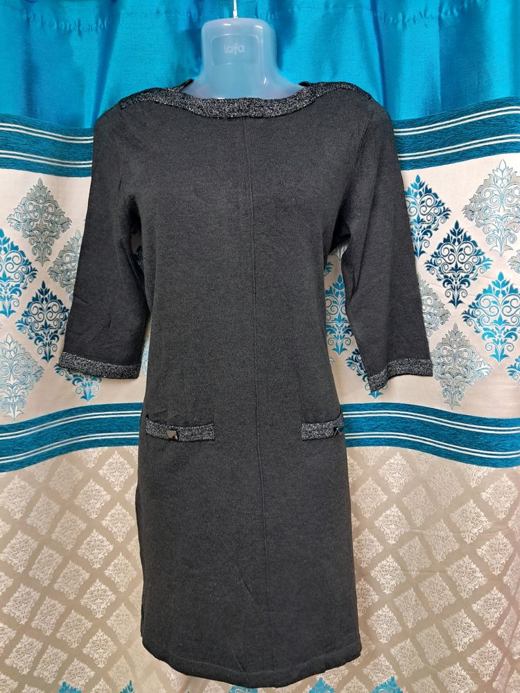 Grey Bodycon Style Warm Dress.