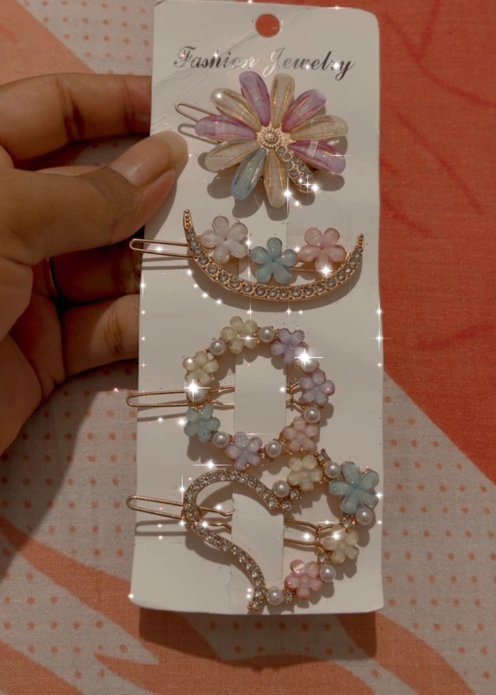 Beautiful Women Glitter Hair Clips