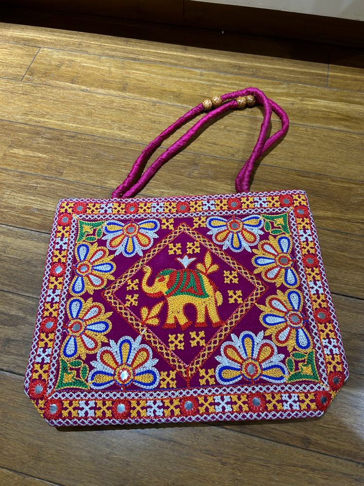 Pink Jaipuri Handbag