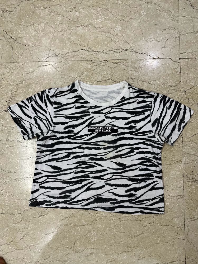 Animal Print Is The New Black Boxy Tee