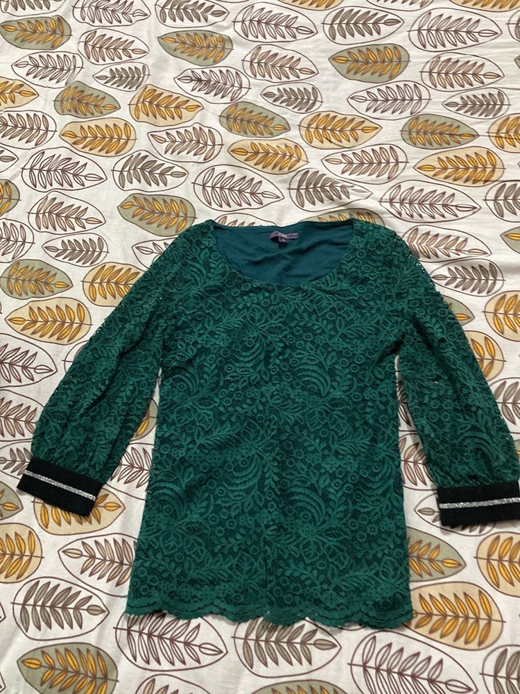 Green Lace Semi-formal Top