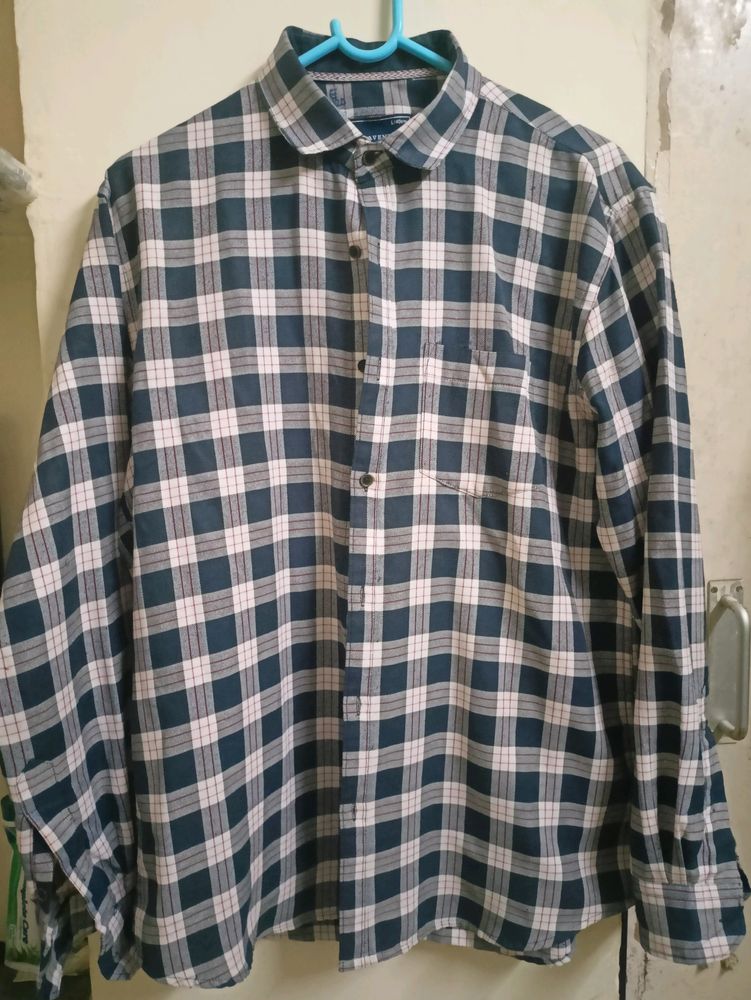 Blue check casual shirt