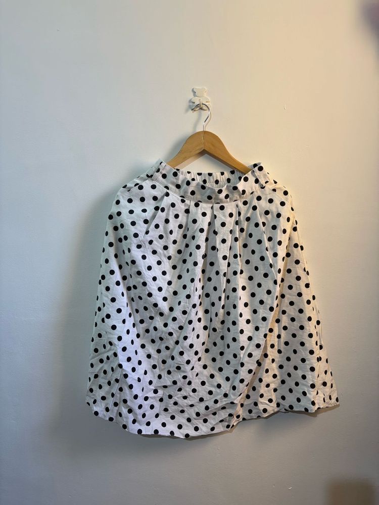 Polka Dot Cotton Skirt