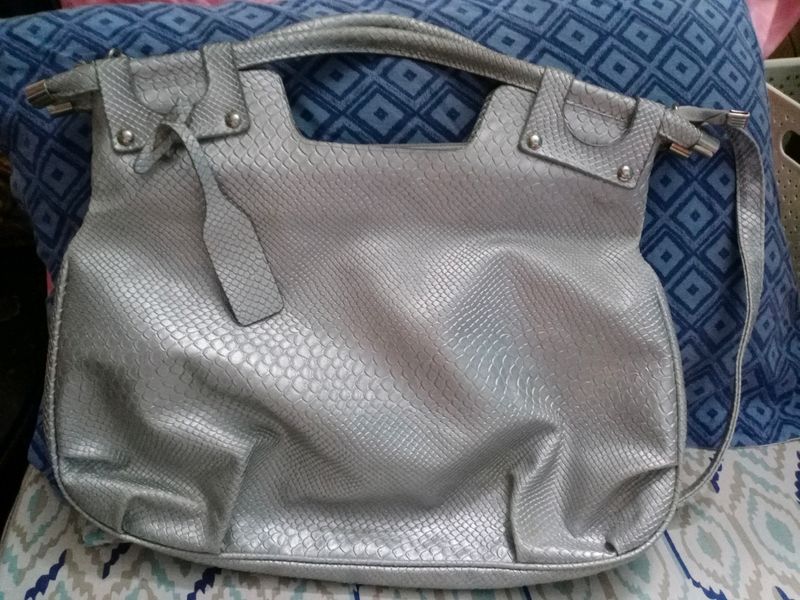 **ON SALE**Spacious, Silver Color, Two Way Bag..