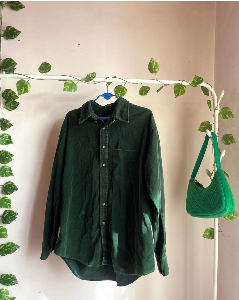 Dark Green Oversized Shirt