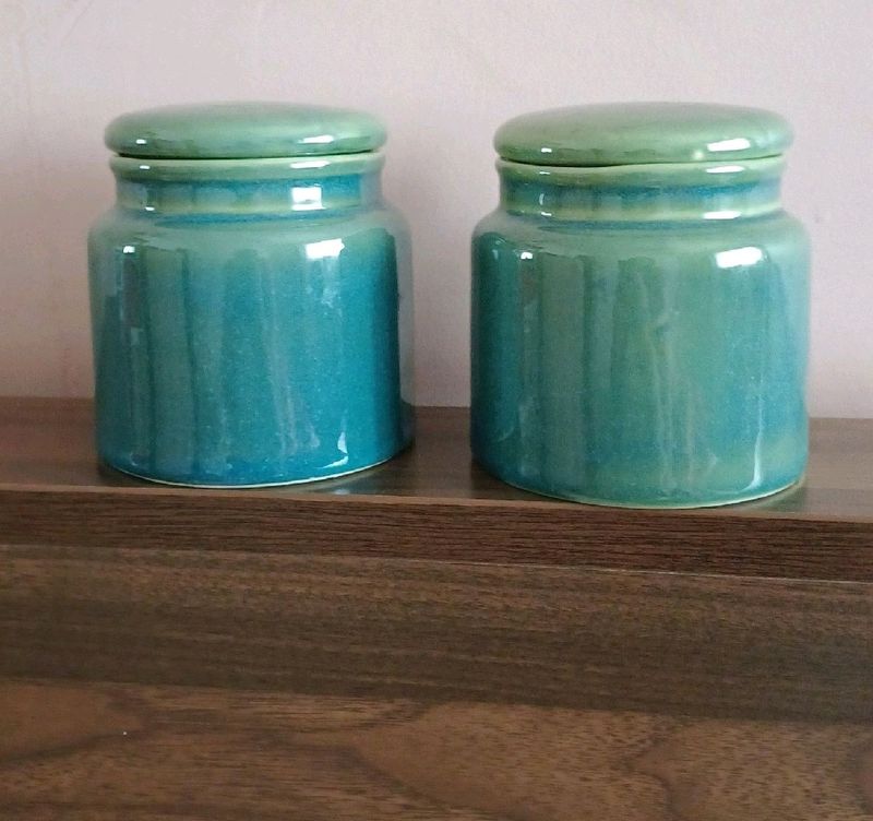 Ceramic Jars Set Of 2