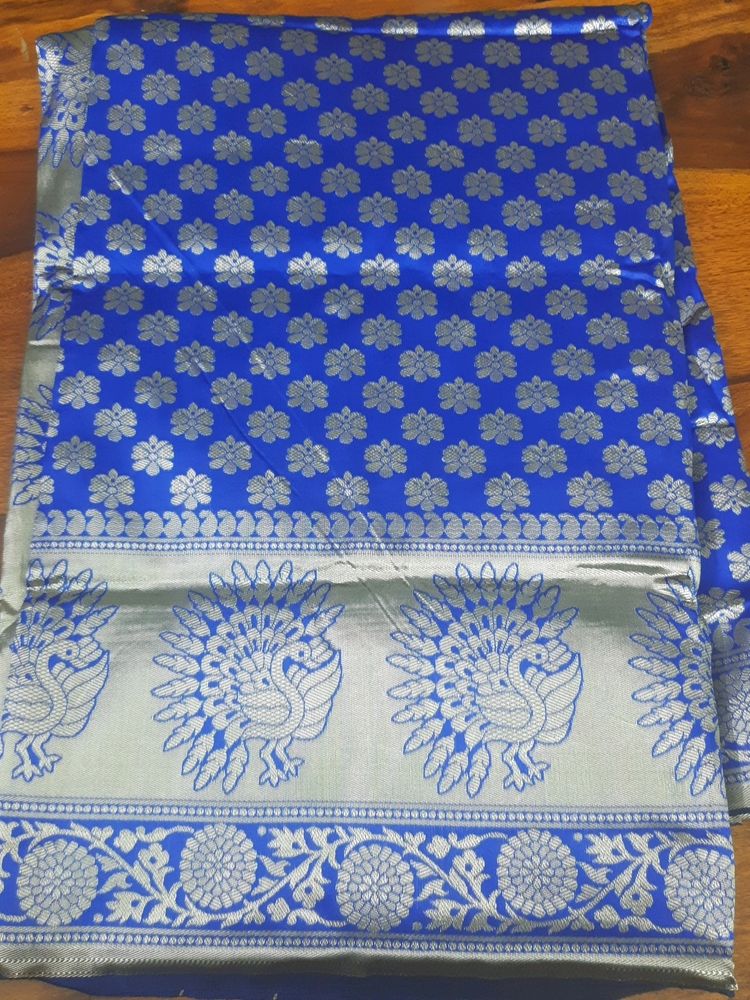 Beautiful New Ink Blue Saree With Blouse