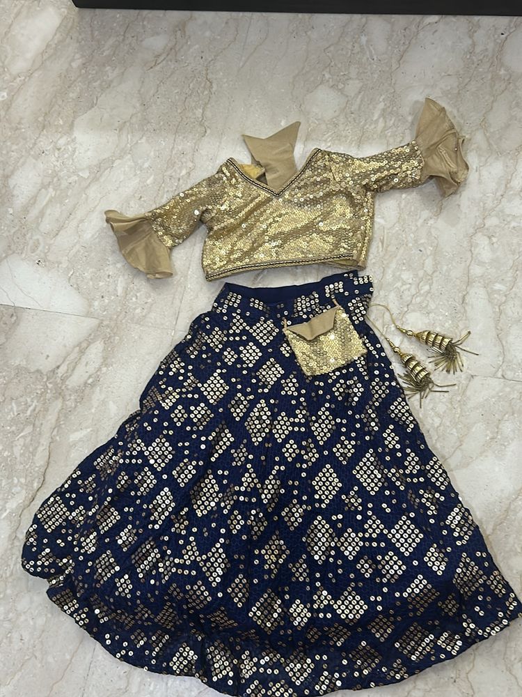 New Crop Top Lehngha For Little Girls