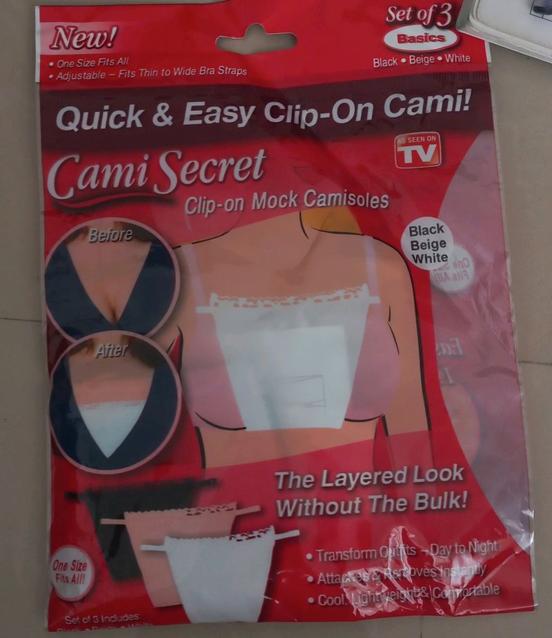 Clip On Camisoles Pack Of 3