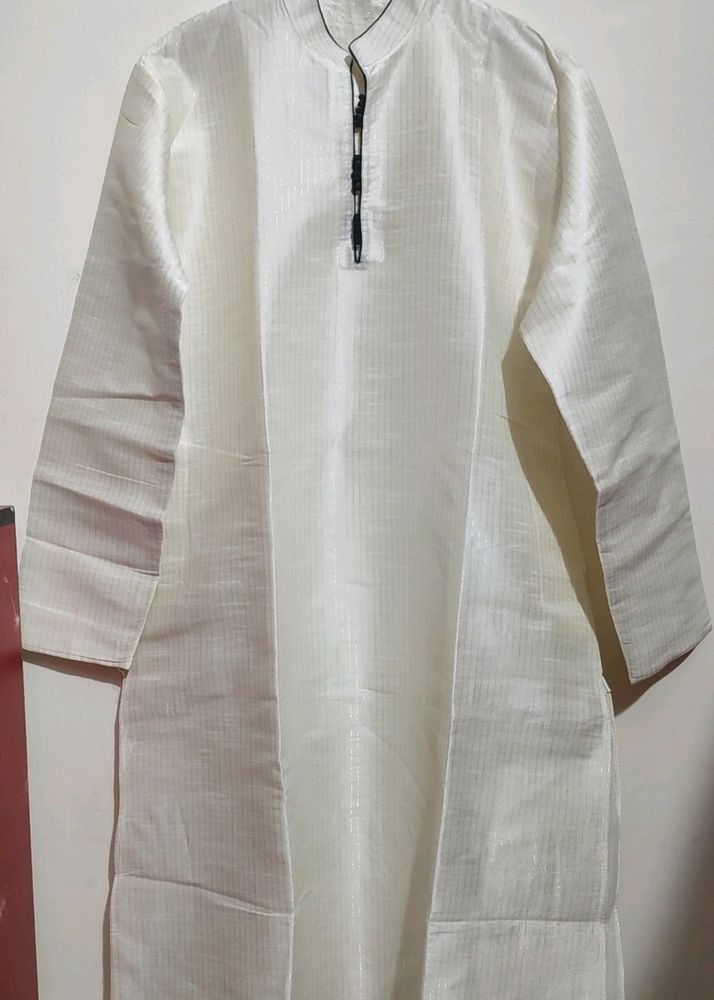 Cream Kurta Golden Lining For Boy & Men 42