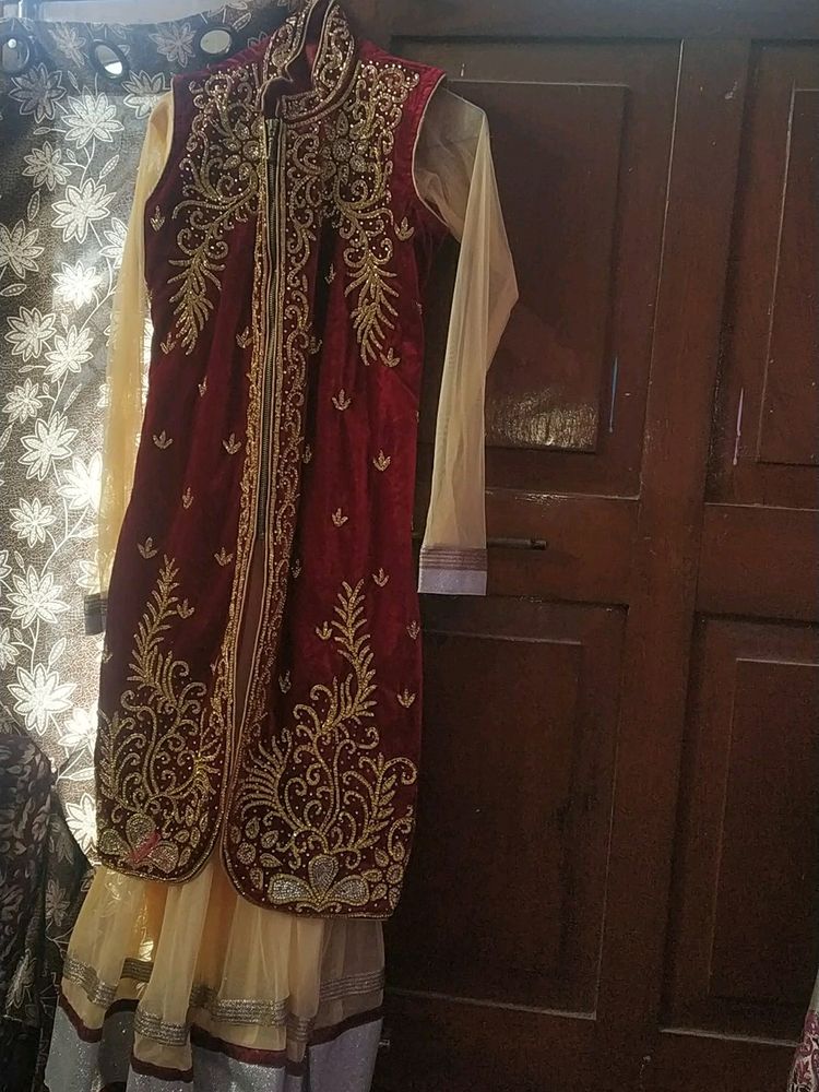 Golden Or Brown Long Kothi Gown