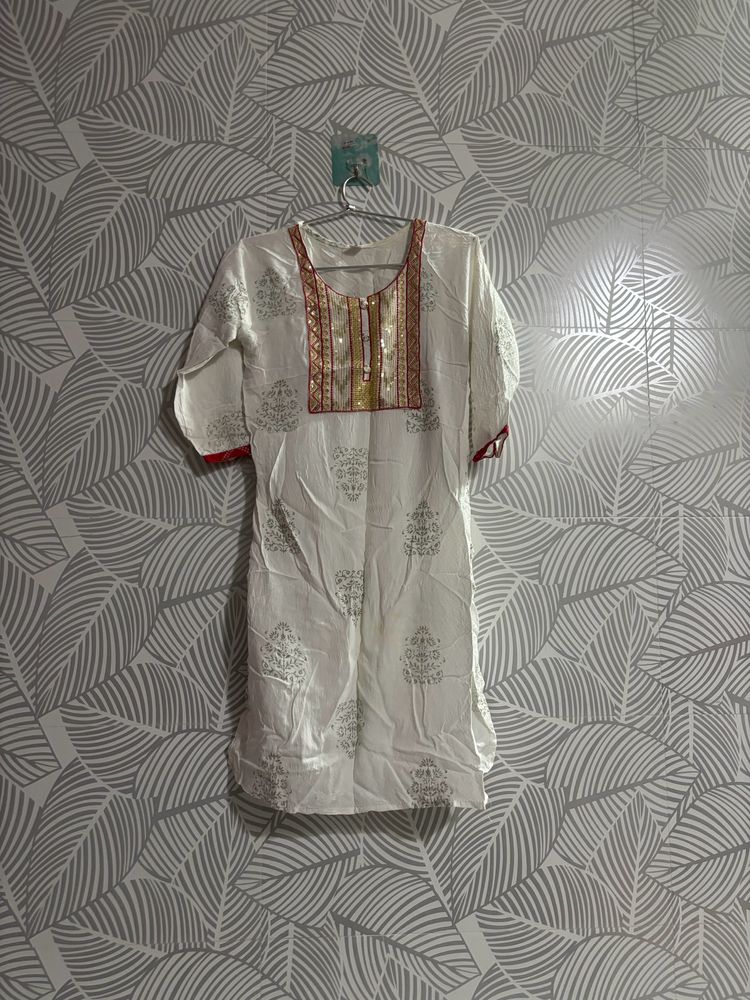 White Kurti