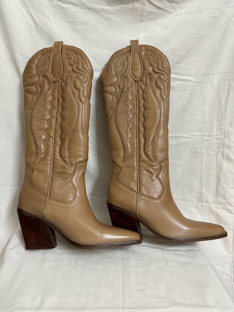 Bronx Cowboy Knee-Length Leather Boots