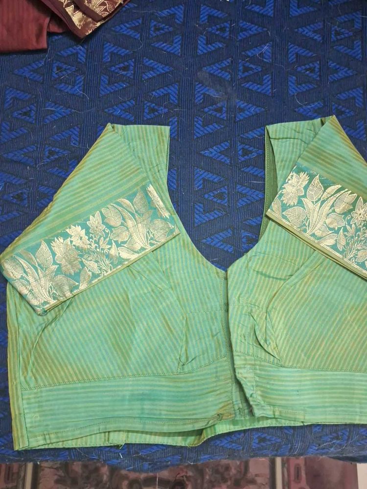 Green Kanjeevaram Blouse Sz 36"