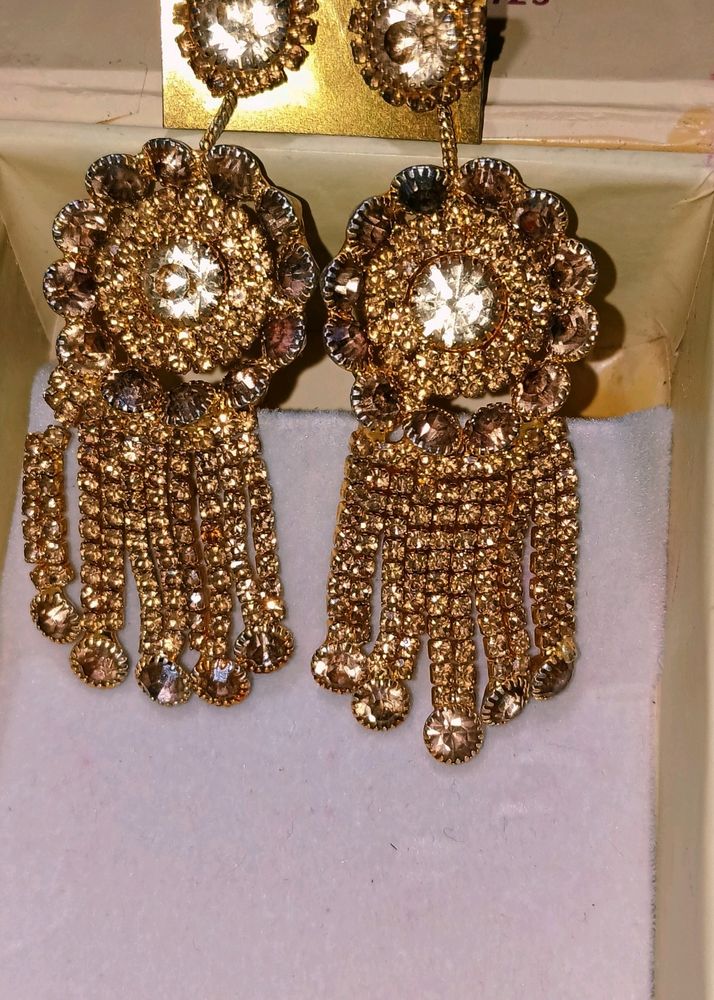 Golden Stone Earrings.