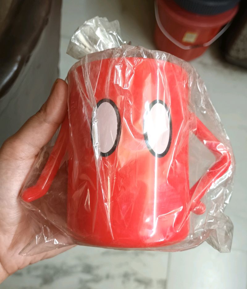 Red Mug With Hands