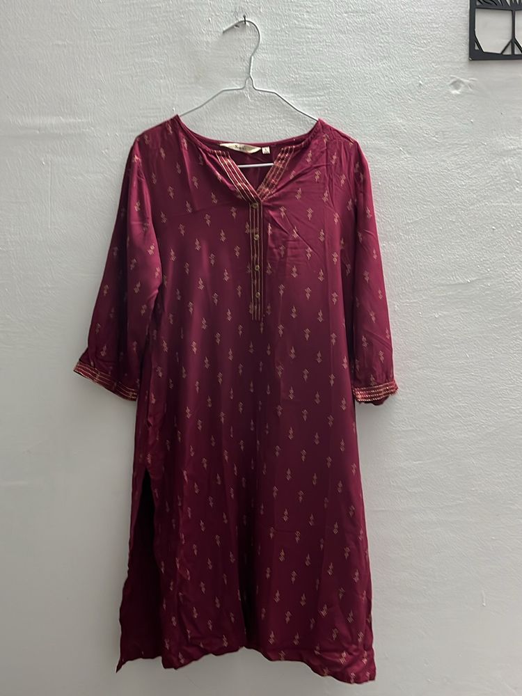 Maroon Dailywear Kurta