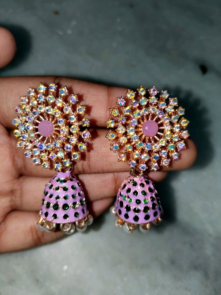 Ethnic JHUMKAS studs Multicolour