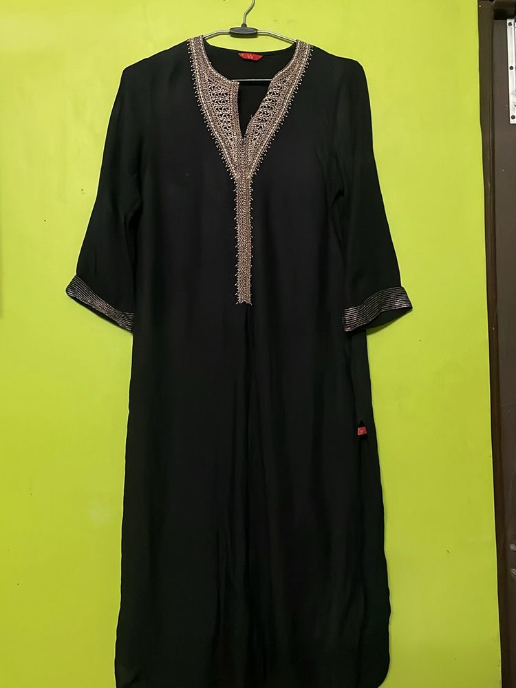 Black Beautiful W Kurta For Ladies