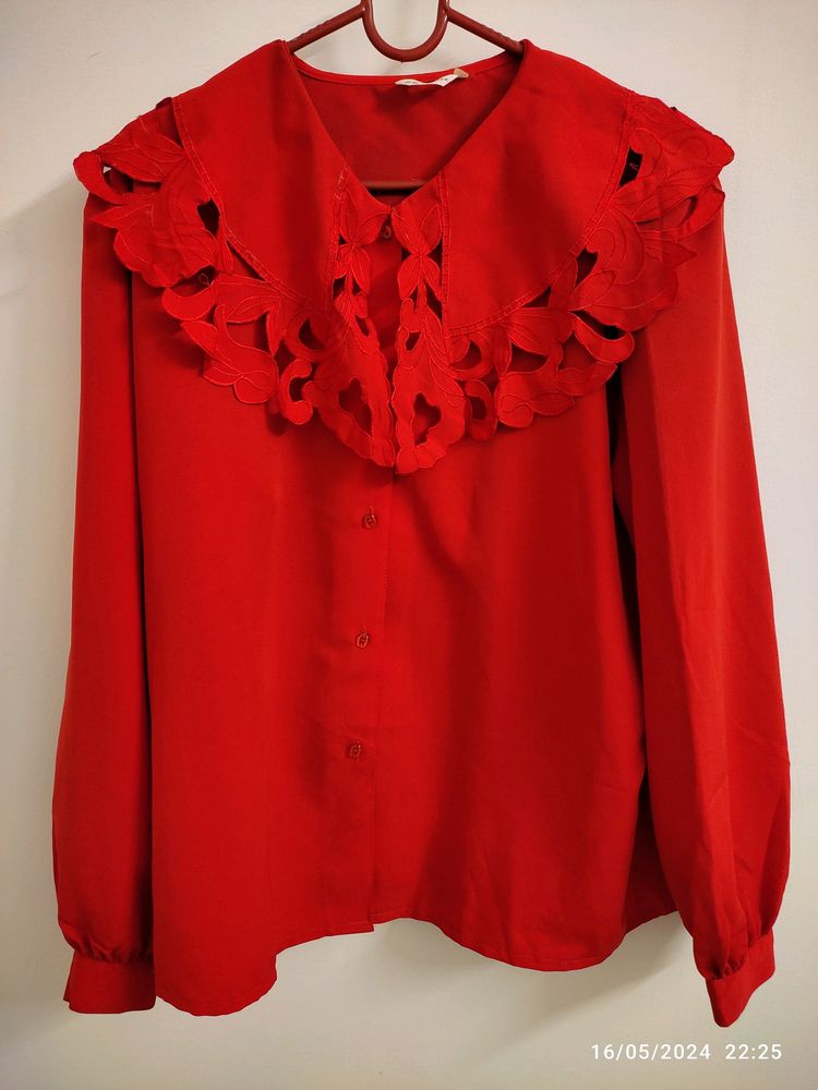 Red Korean Rare Find Tops