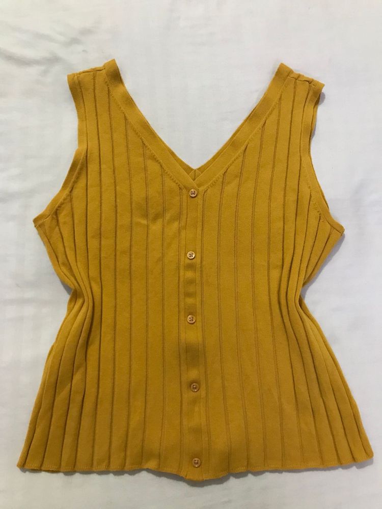 Sleeveless Ribbed Top Fits Bust 34-38