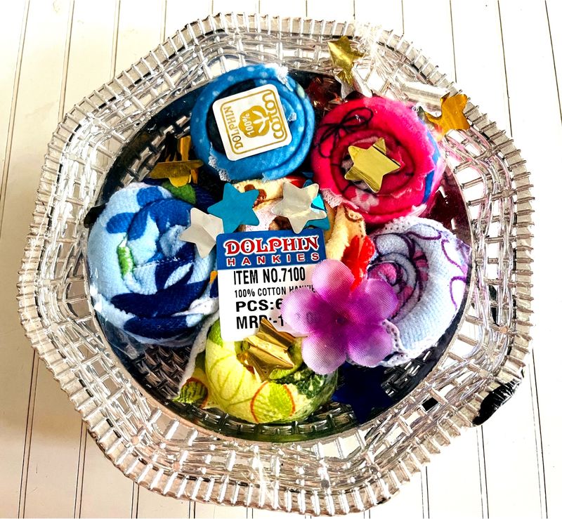 Handkerchief basket 6pcs with free mask gift wrap