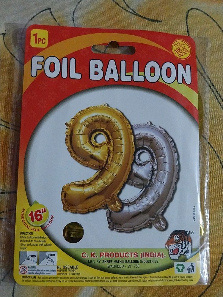 9 Number Foil Balloon