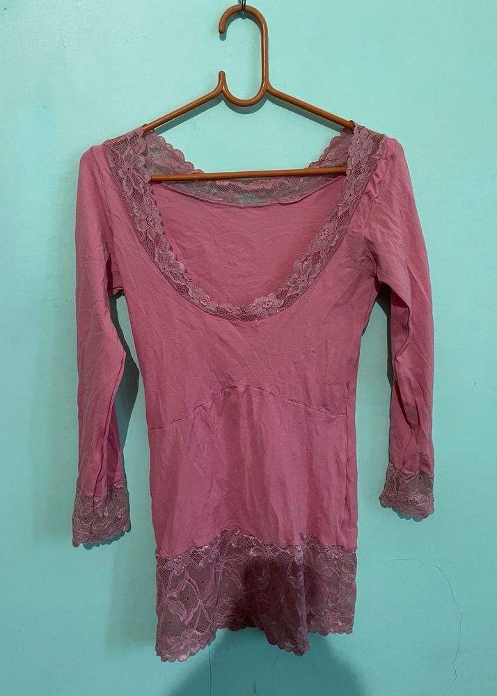 Pink Color Night Dress