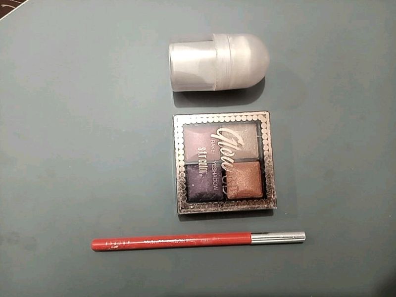 Eyeshadow Palatte And Highlighter Lipliner