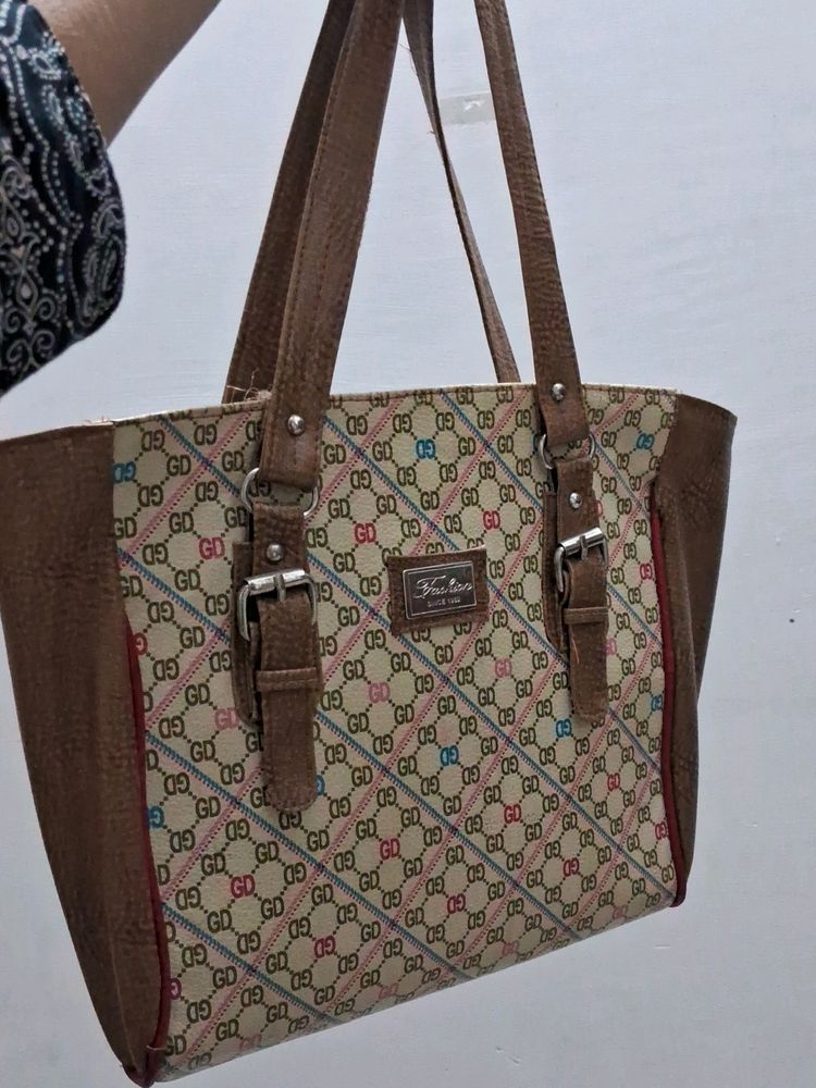 Beige handheld Handbag