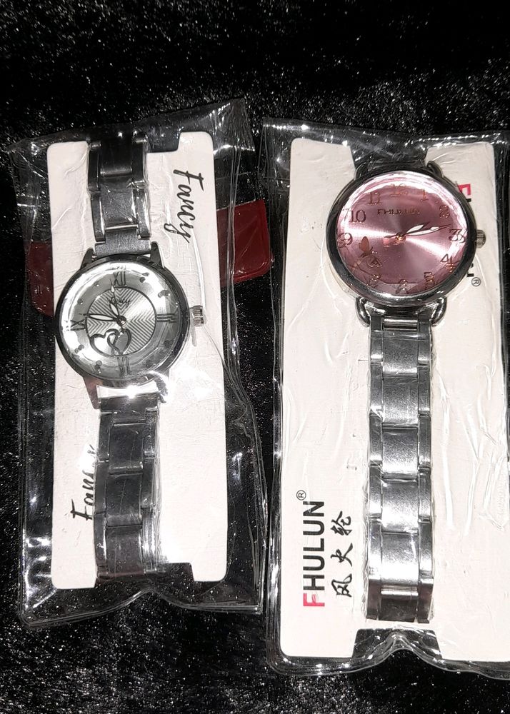 Combo Of 2 Silver Watchs