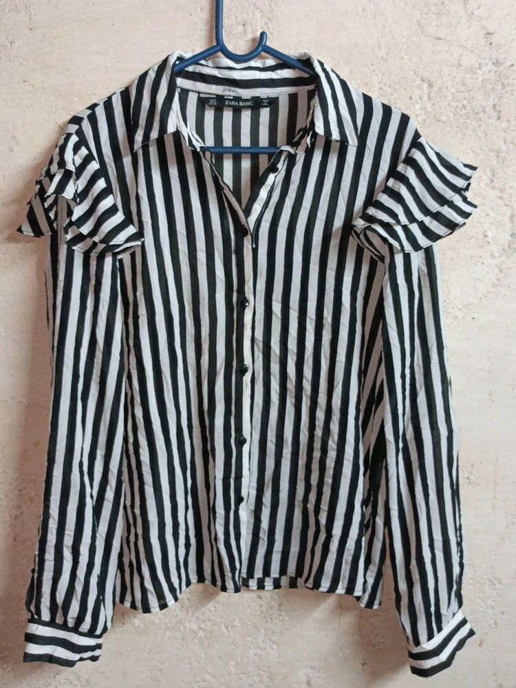 ZARA Fashion Shirt Top Stripped Premium