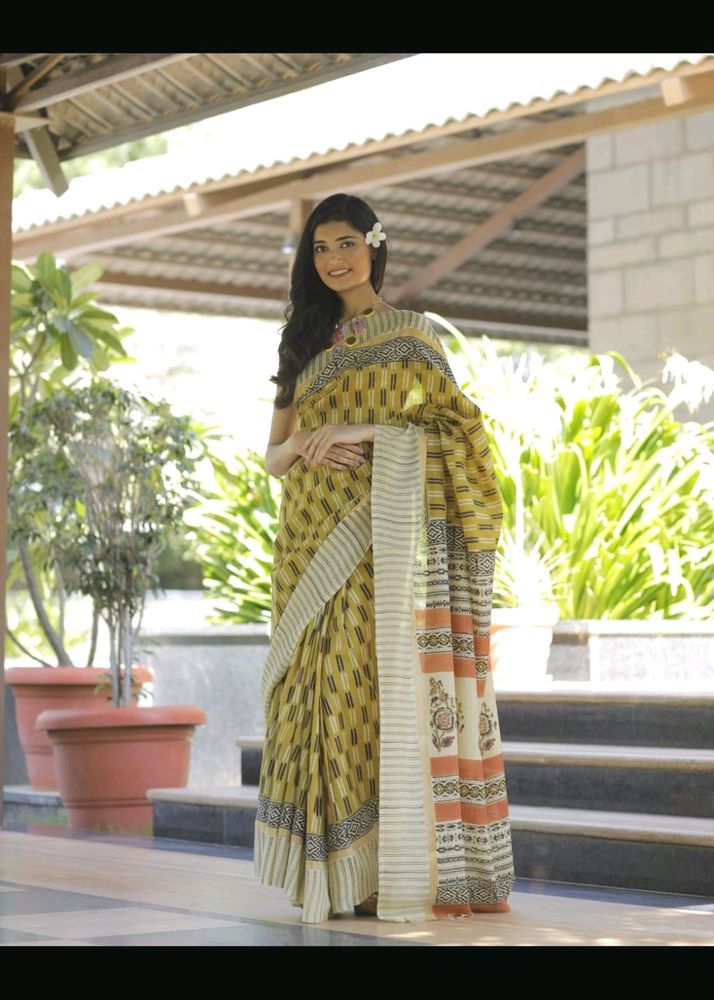 Beautiful Chanderi Cotton Silk Saree