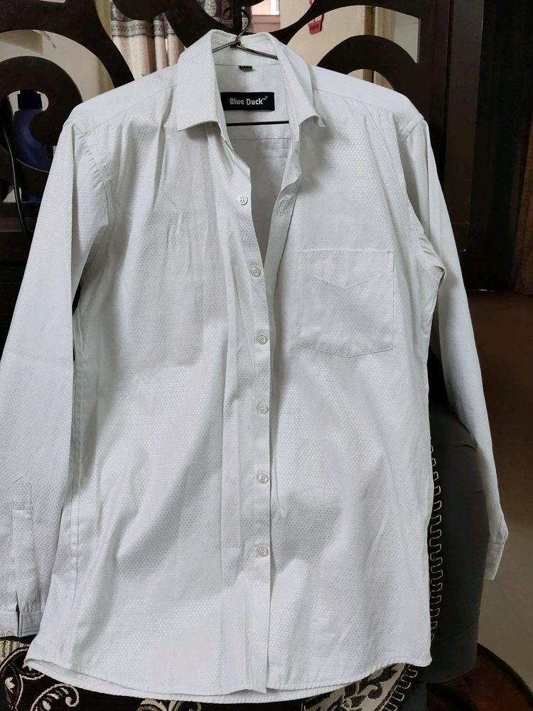 White Color Men Shirt. Very Less Used. Size 40