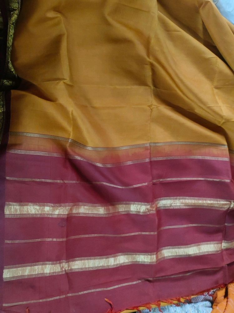 Pure Silk Single Side Bordered Saree