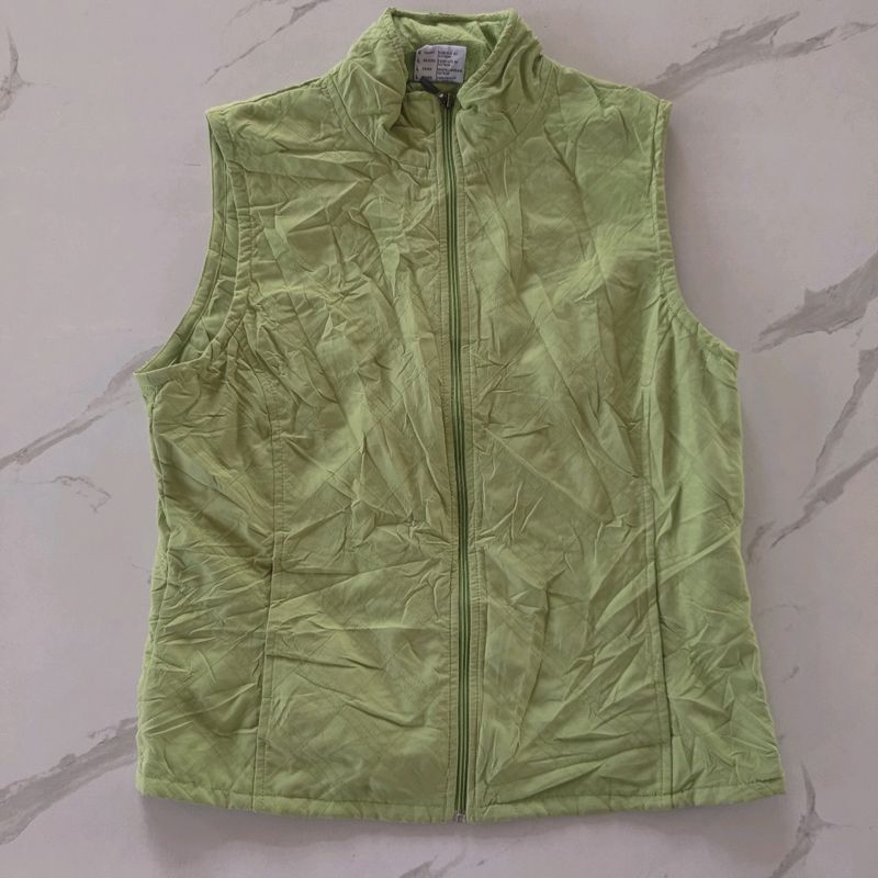 COLUMBIA HALF SLEEVES ZIPPER JACKET GREEN