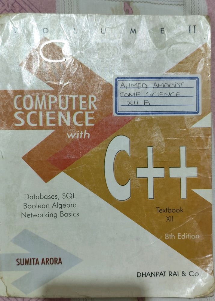 Computer Science Class 12 Textbook