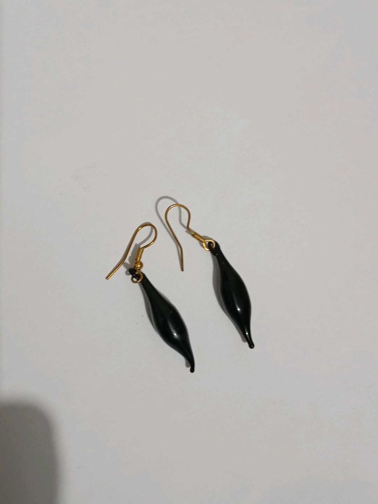 Black And Golden Earings