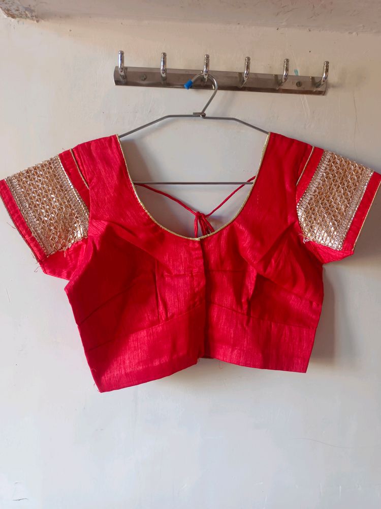 Stitched Red Colour Blouse