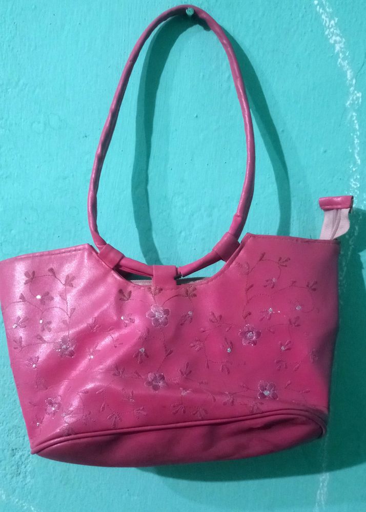 Pink Hand Bag & Blue Purse