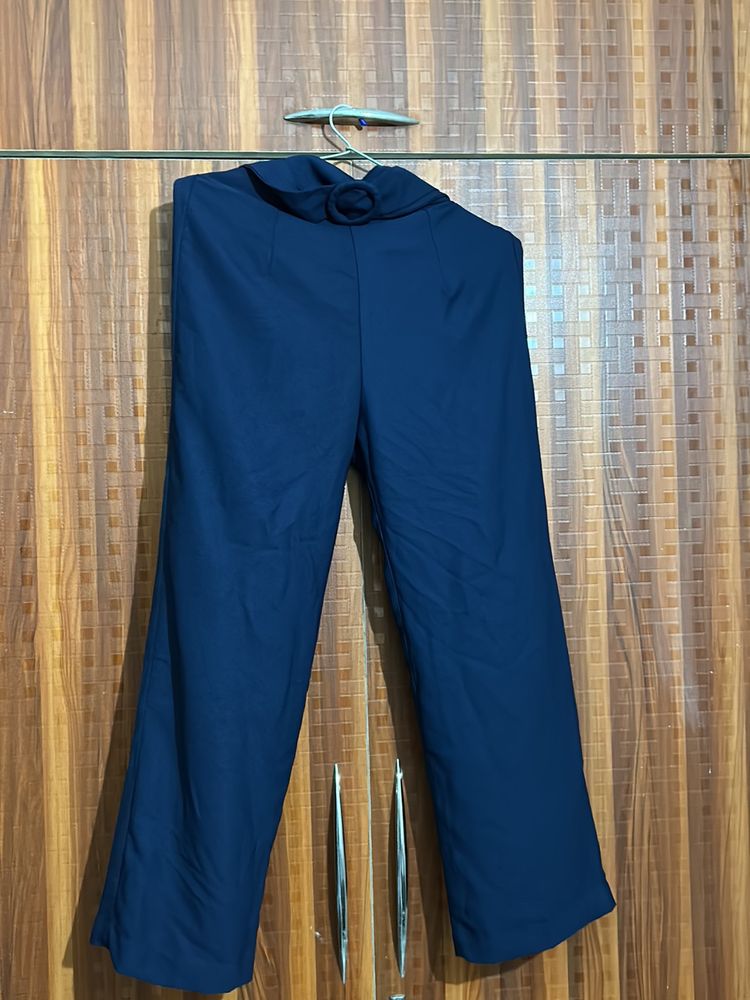 Sassafras Navy Blue Women Trousers