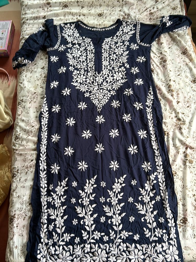 Modal Chickankari Lucknowi Kurti