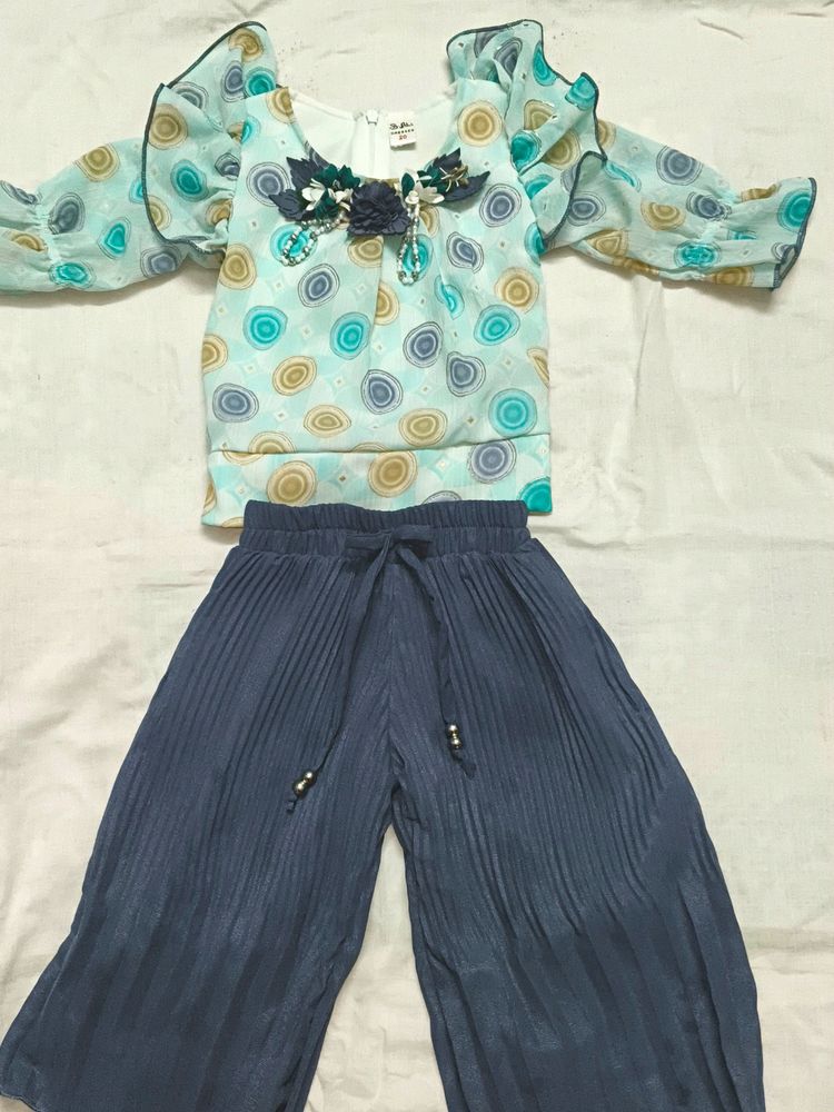 Baby Girl Top and Palazo Pant(Western Wear)