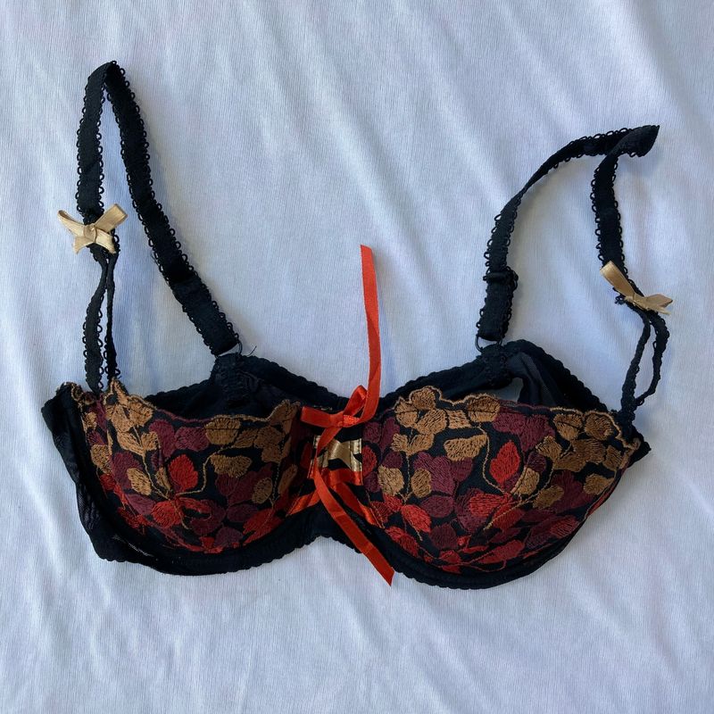 Embroidered Coquette Bra